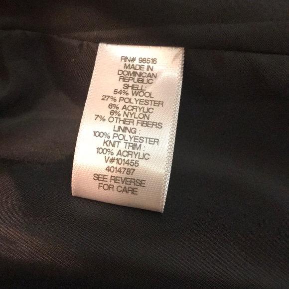 Black Pea Coat - Picture 4 of 6